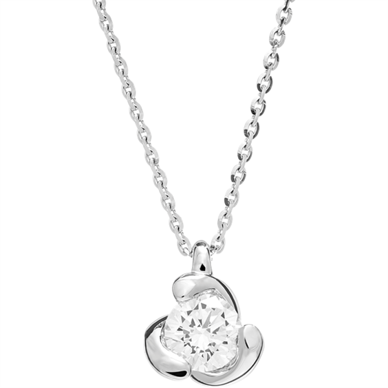 Collier World Diamond Group Femme in Or blanc Diamante 0.15 Ct PL004WDI-15 - PL004WDI-15